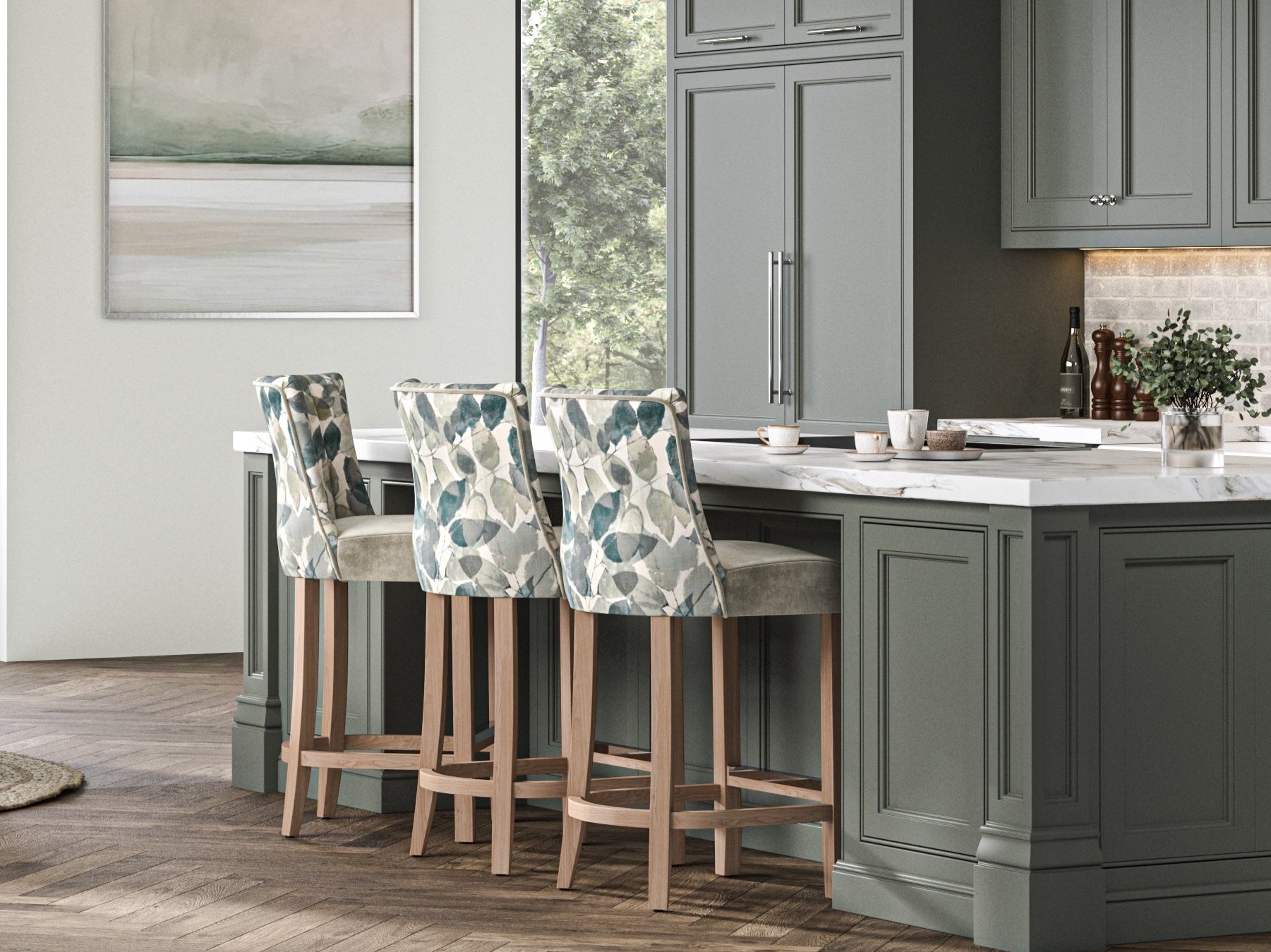 Milano Petite Flute Back Bar Stool
