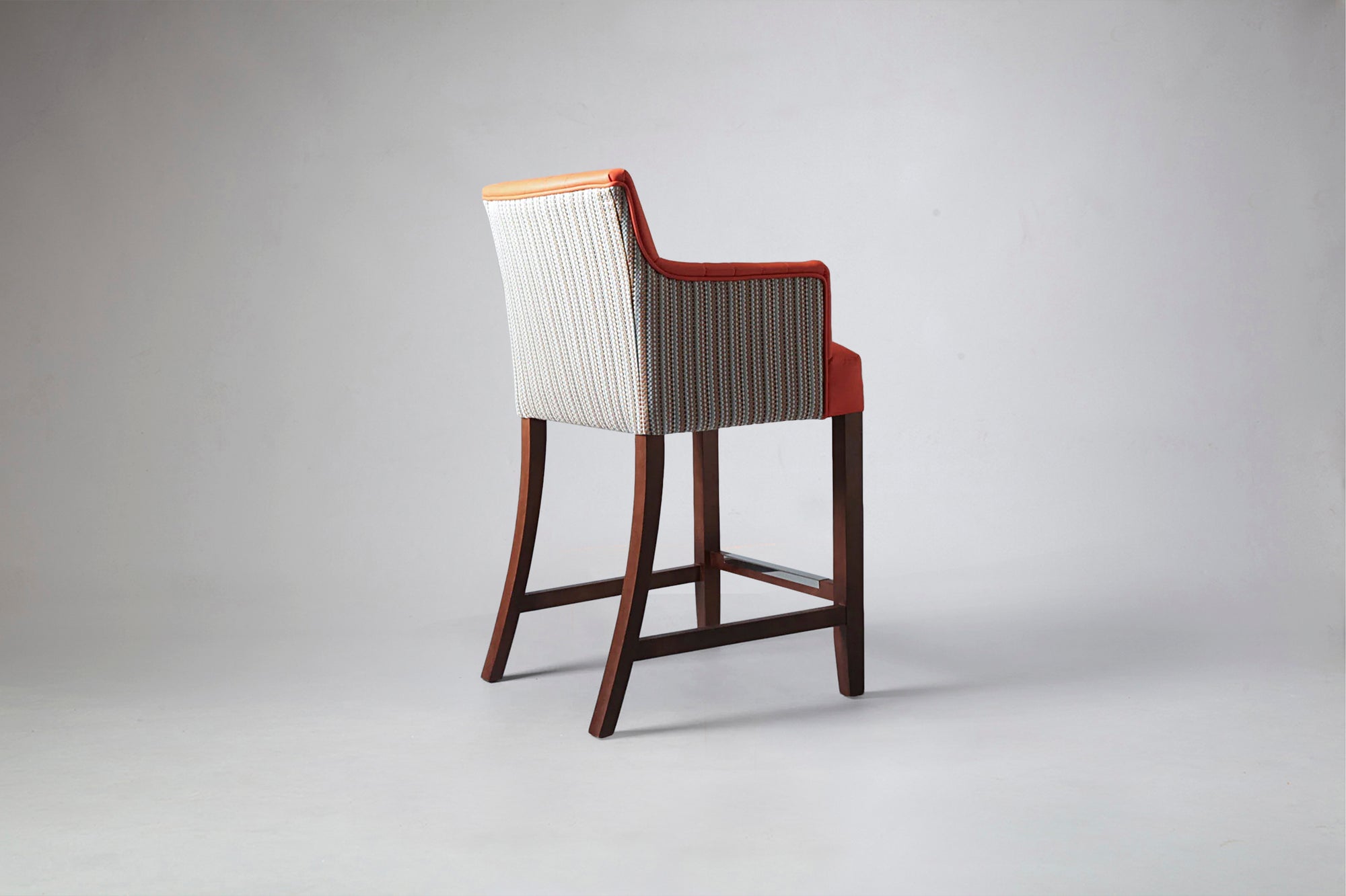 Mel Flute Back Carver Bar Stool