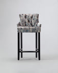 Ollie Curve Button Back Bar Stool