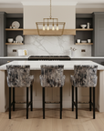 Ollie Curve Button Back Bar Stool