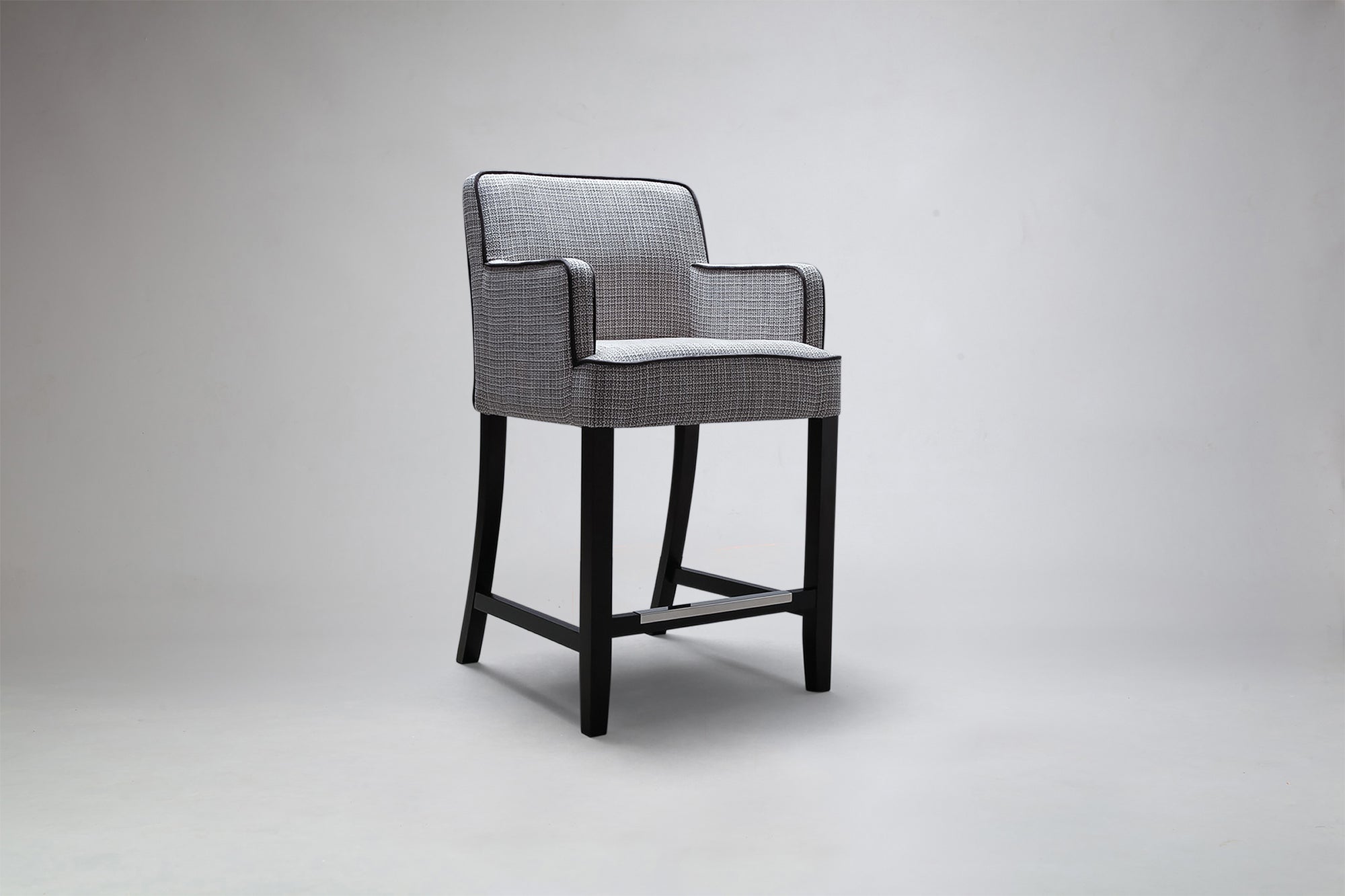 Side Angle Mel Carver Bar Stool With Piping