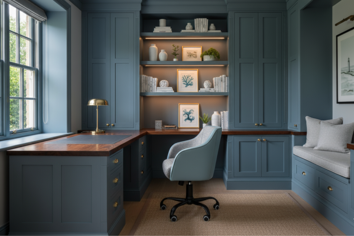 Milan Carver Swivel Office Chair In Study