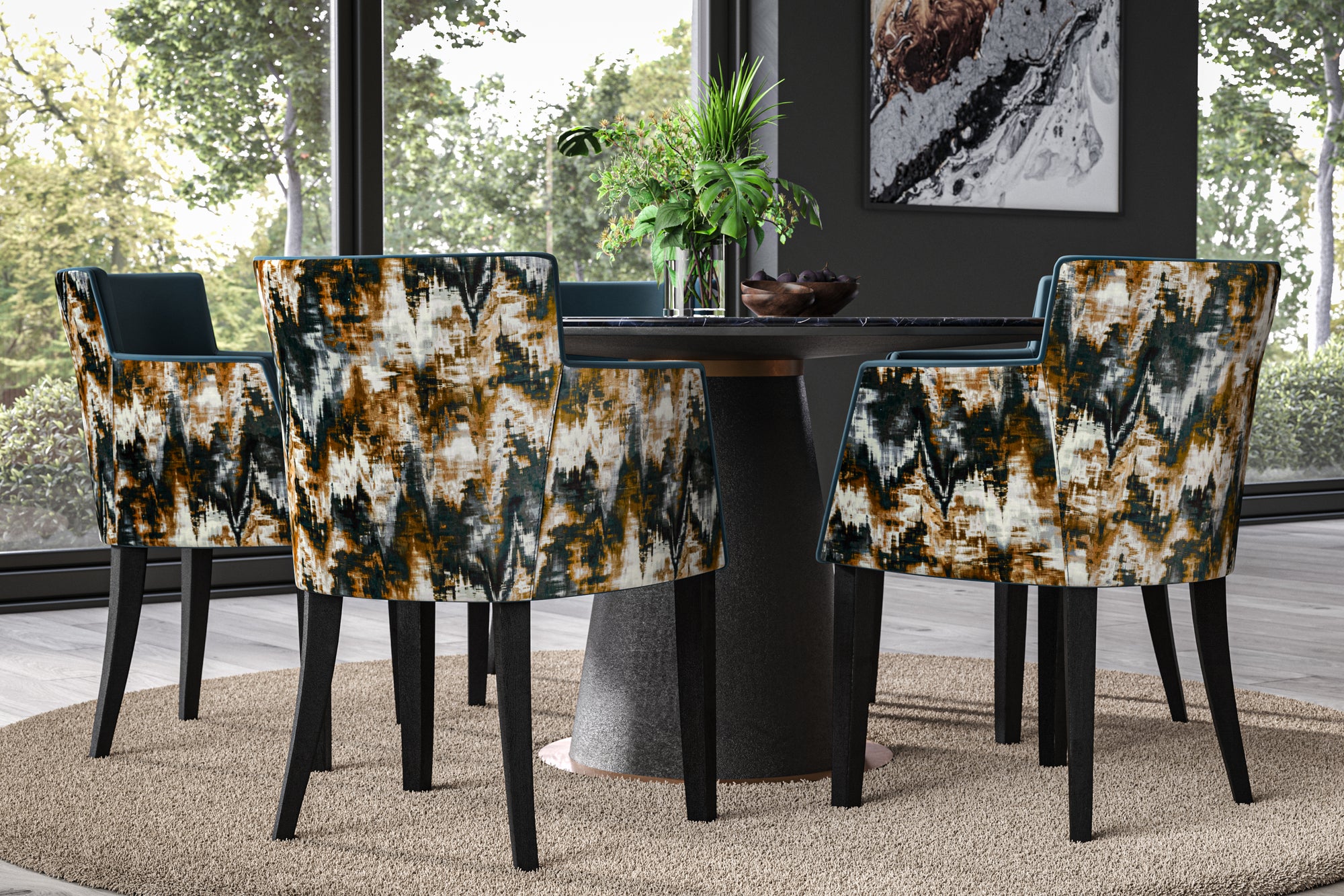 Milano Carver Dining Chair Dining Room Scene