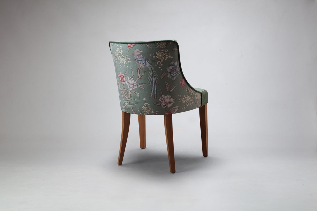 Milano Dining Chair Rear View Patterned Fabrics