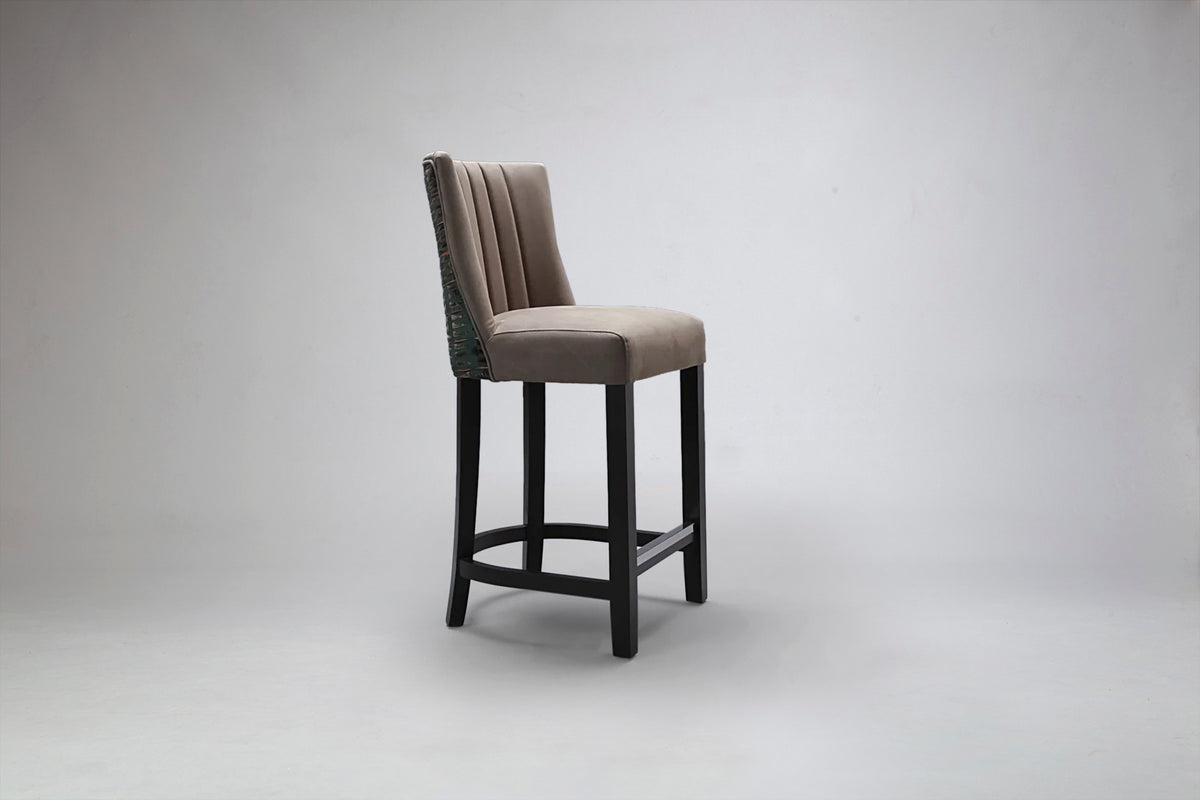 Milano Petite Flute Back Bar Stool Combination Fabrics