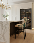 Apollo Wing Button Back Bar Stool in luxurious kitchen setting