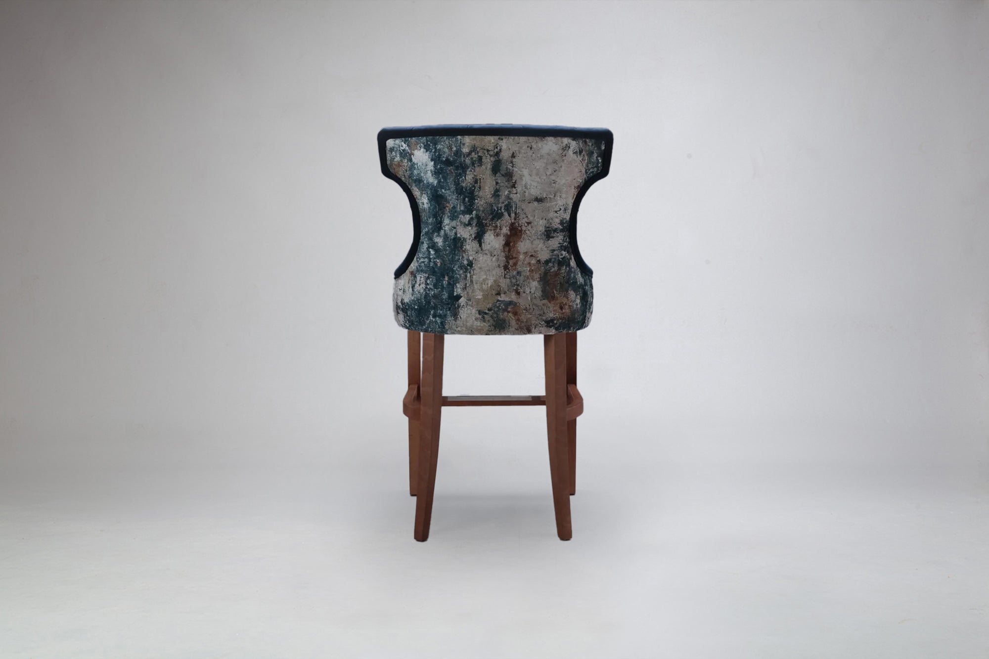 Rear view of Apollo Wing Button Back Bar Stool