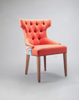 Side On View Apollo Button Wing Back Dining Chair