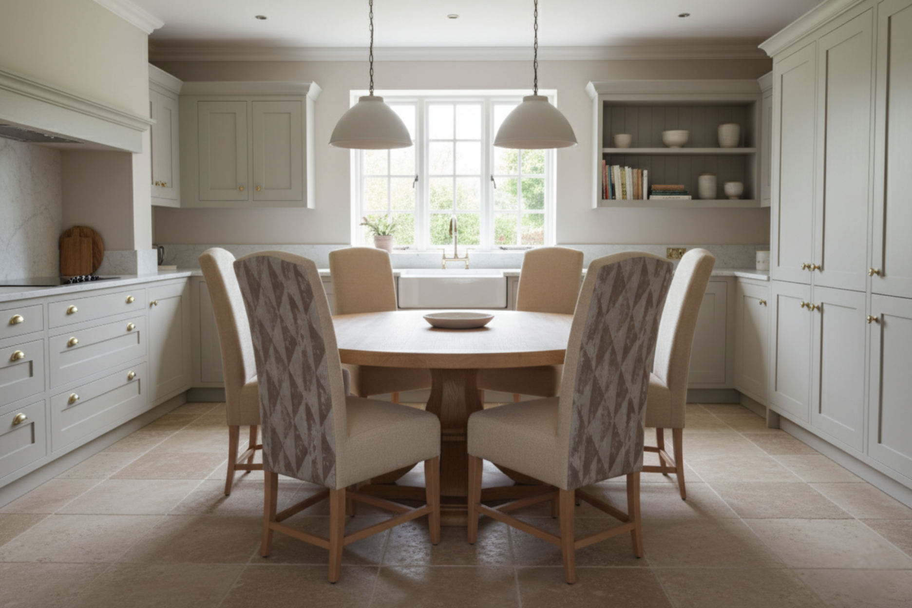 Chatsworth Dining Chair in Combination Fabric Dining Room Scene
