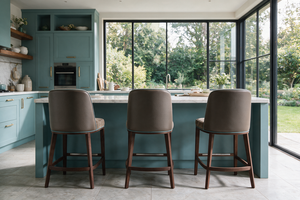 Elroy Bar Stool Piping Kitchen View