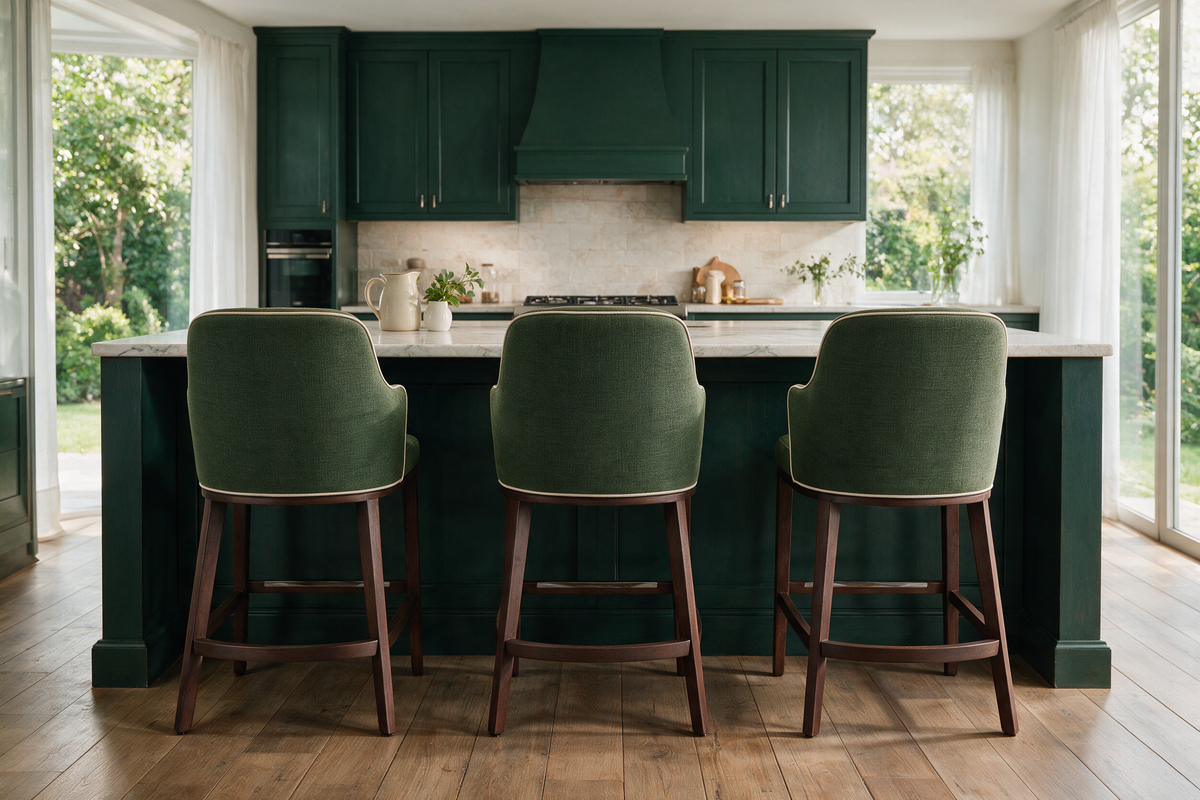 Elroy Half-Arm Carver Bar Stool Kitchen 