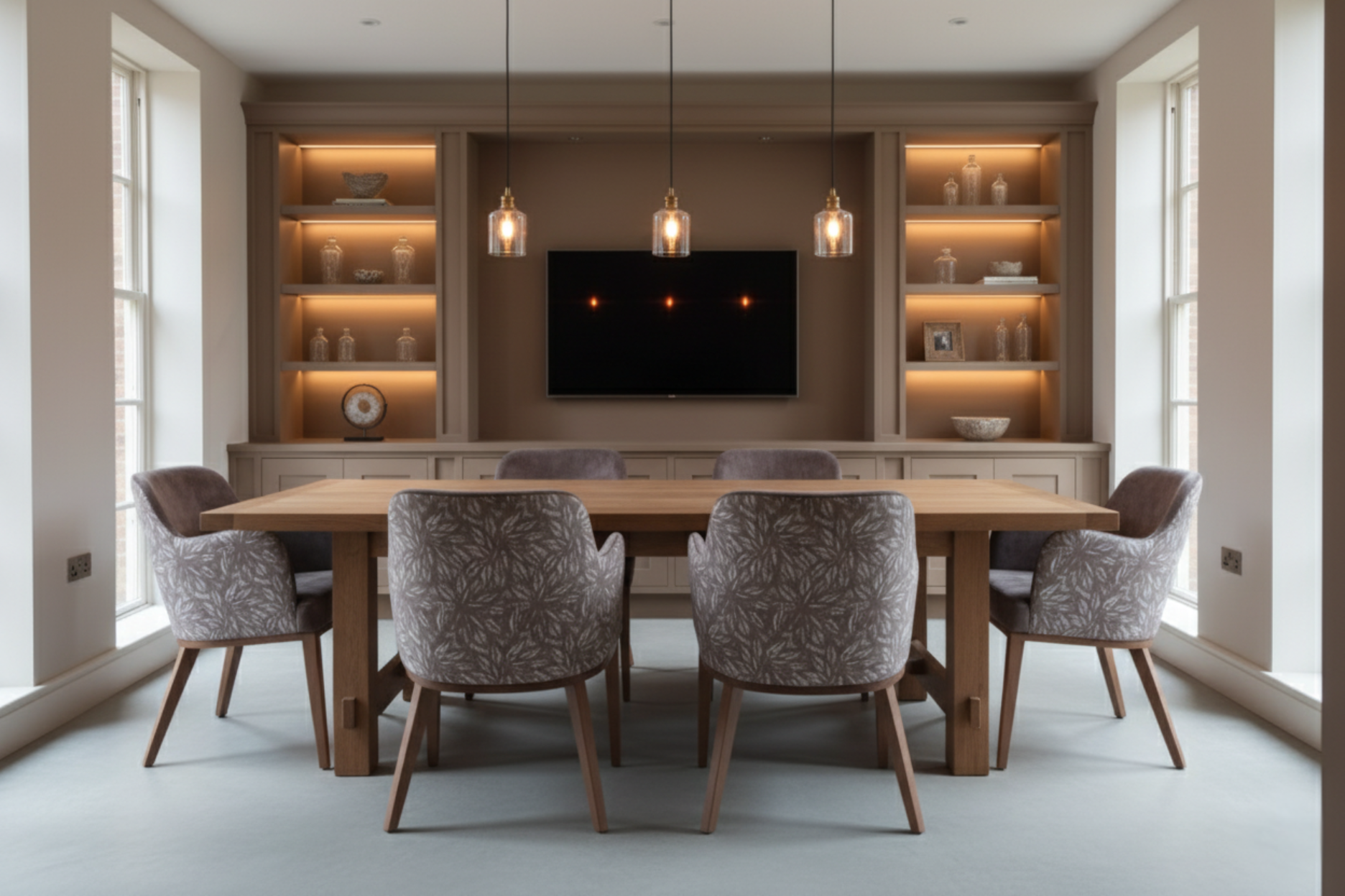 Elroy Carver Dining Chair In Media Room Dining Scene