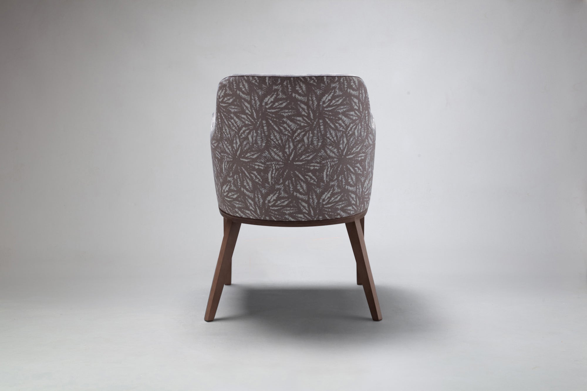 Rear View of Elroy Carver Dining Chair In Patterned Fabric