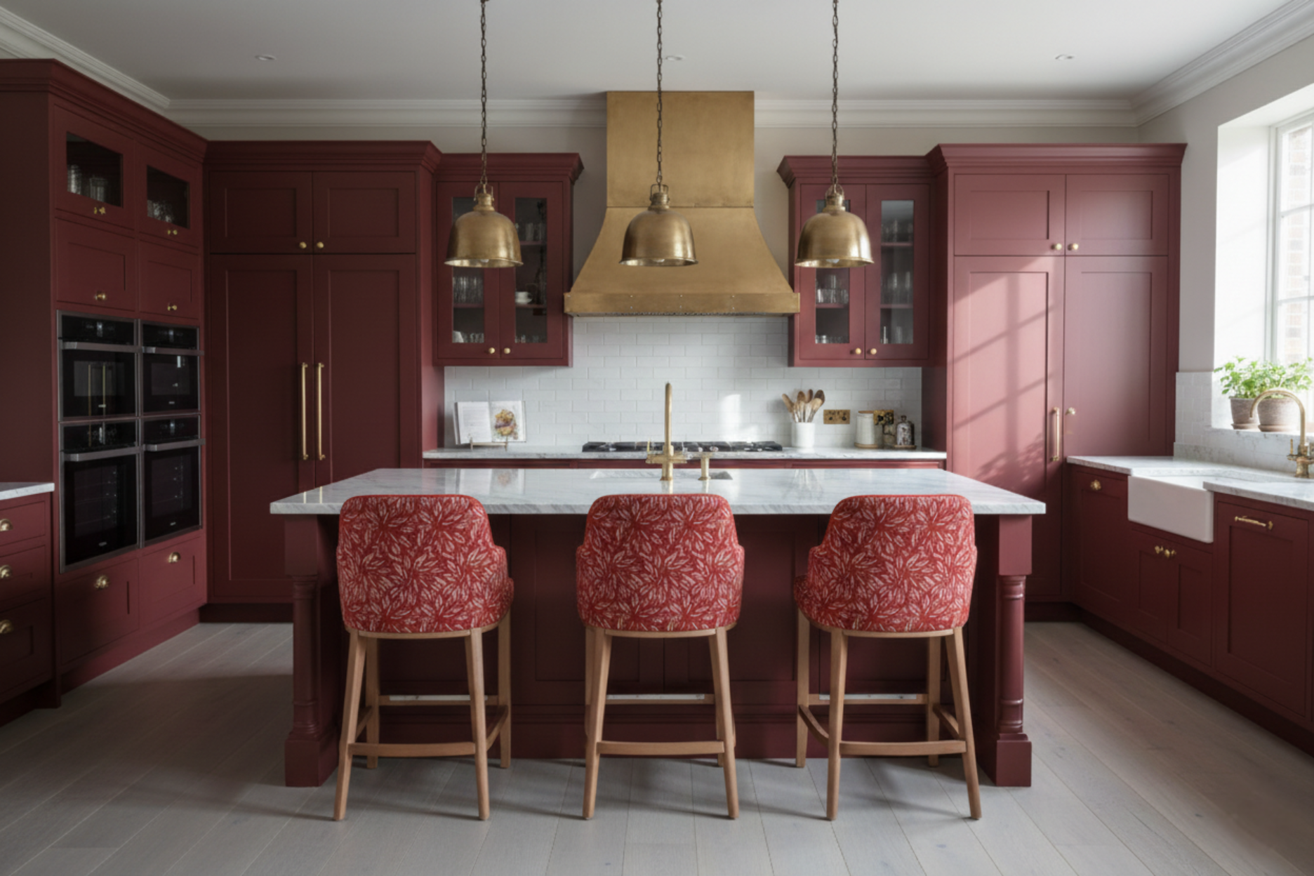 Elroy Half Arm Carver Bar Stool At Kitchen  Island