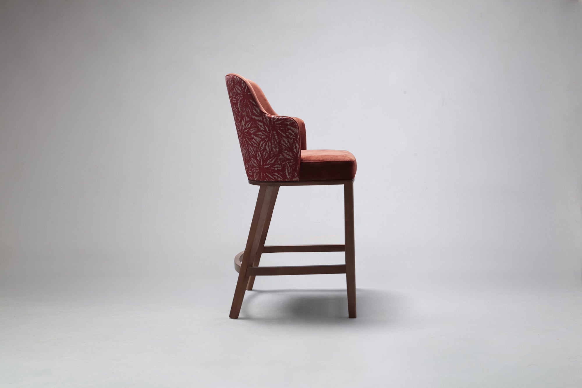 Side View Of Elroy Half Arm Carver Bar Stool