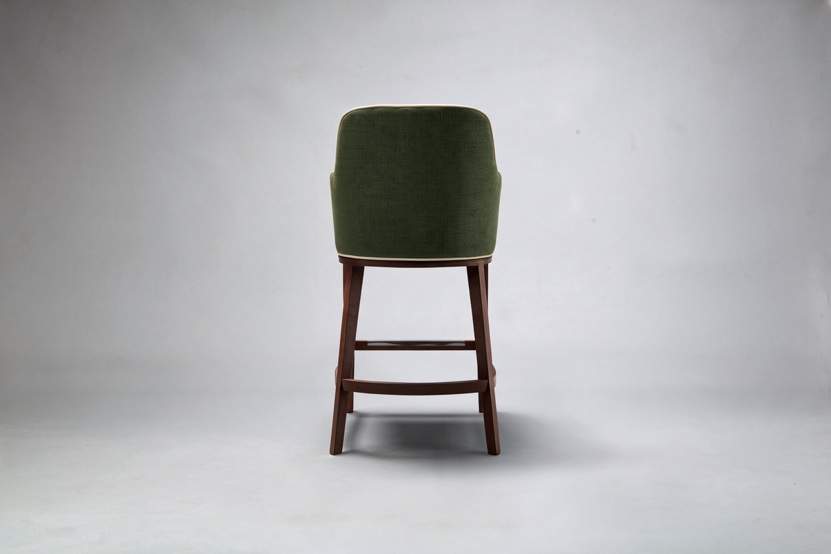 Elroy Half-Arm Carver Bar Stool Rear View