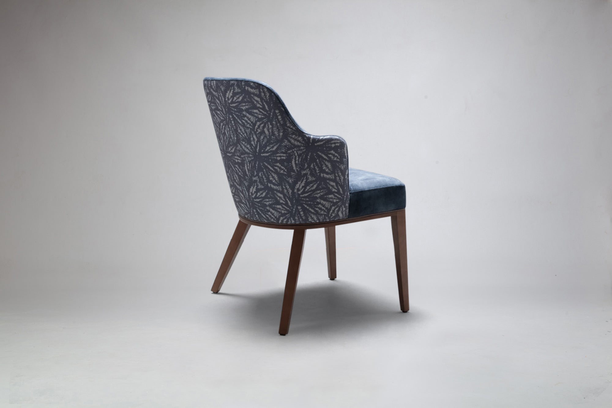 Rear-Side Angle of Elroy Half Arm Carver Dining Chair