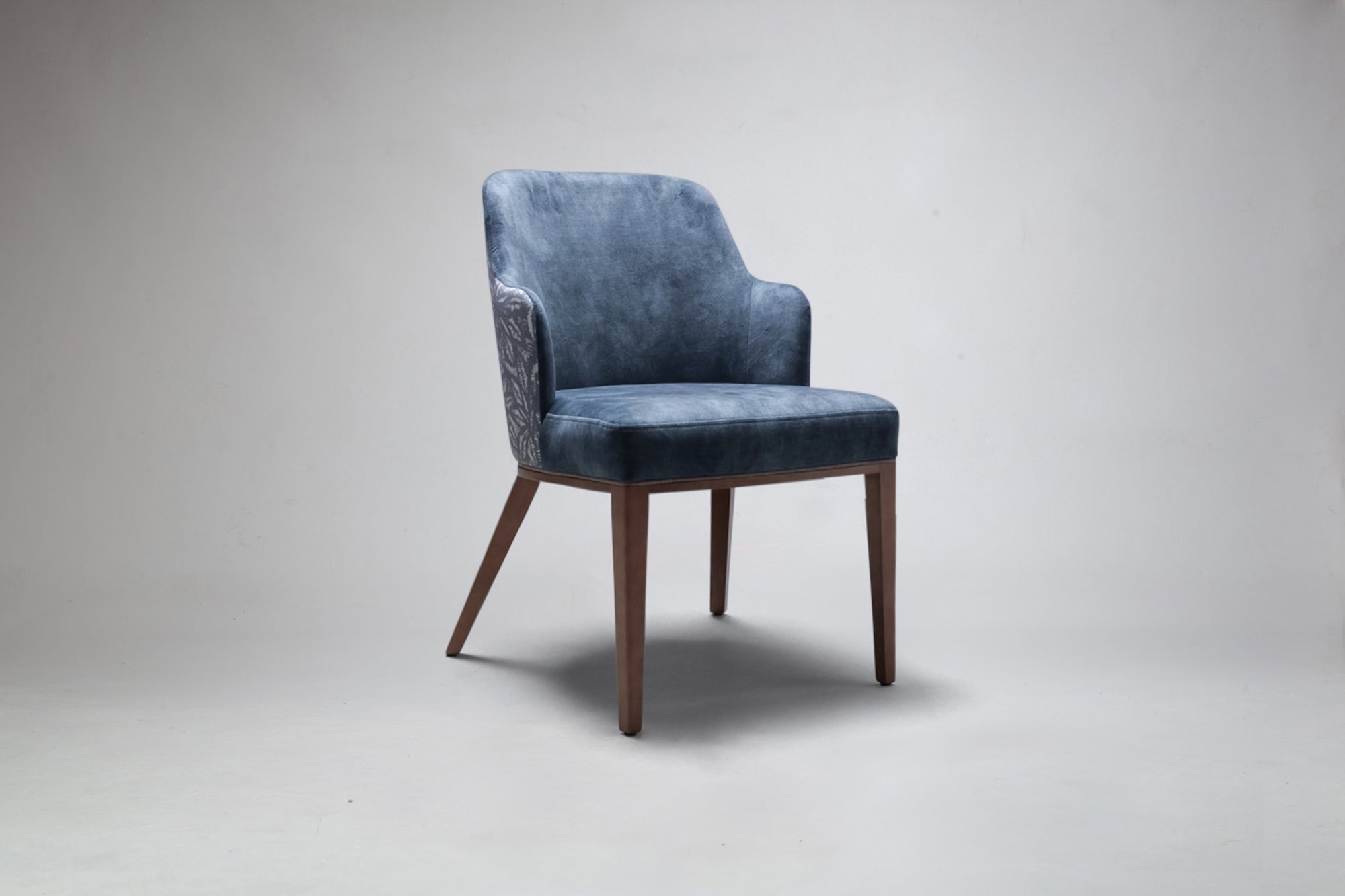 Front Angle View of Elroy Half Arm Carver Dining Chair