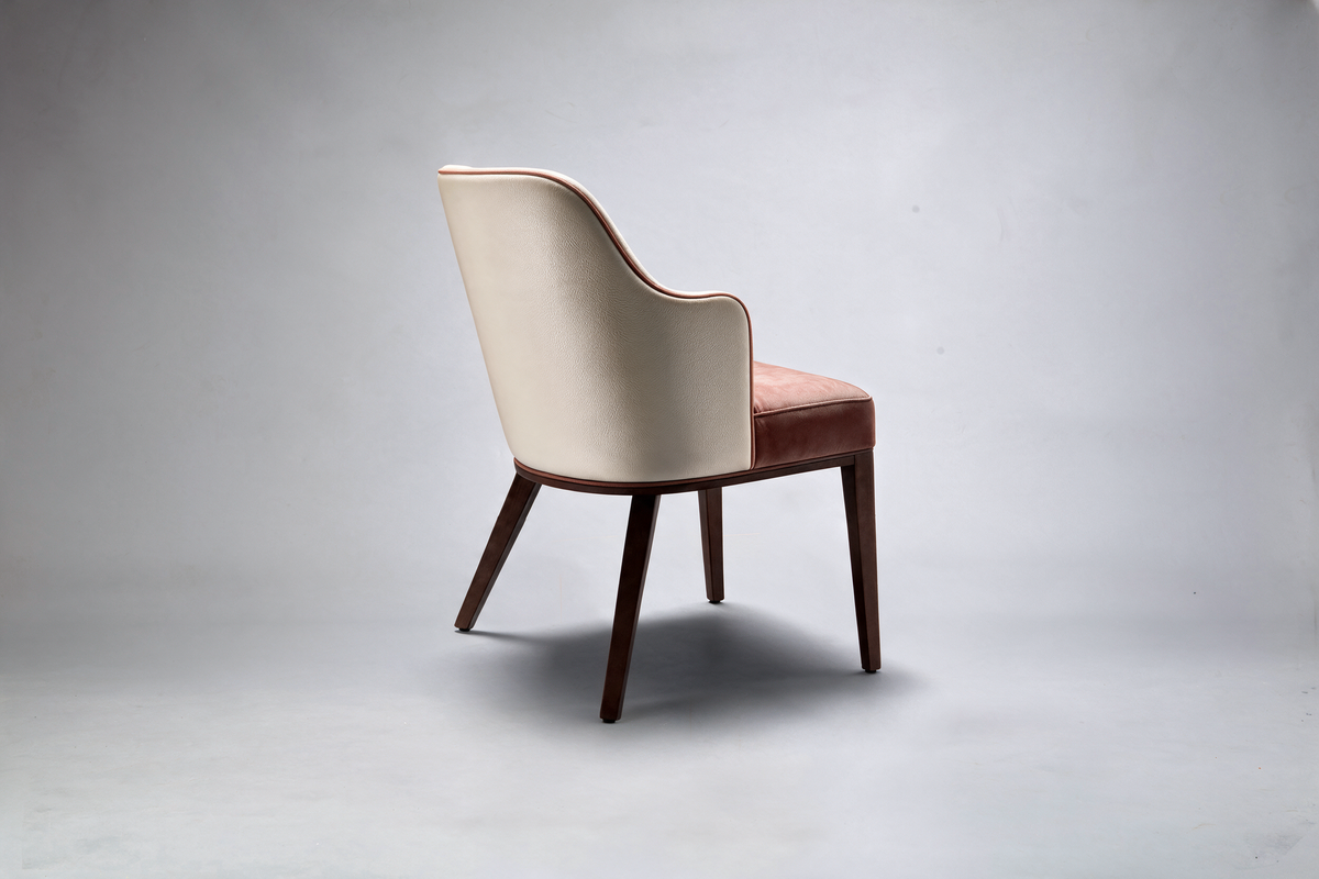 Elroy Half-Arm Carver Dining Chair - Piping