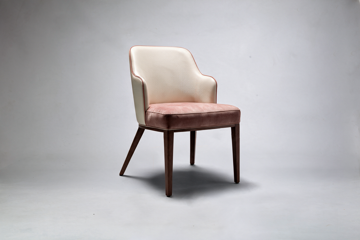 Elroy Half-Arm Carver Dining Chair - Piping