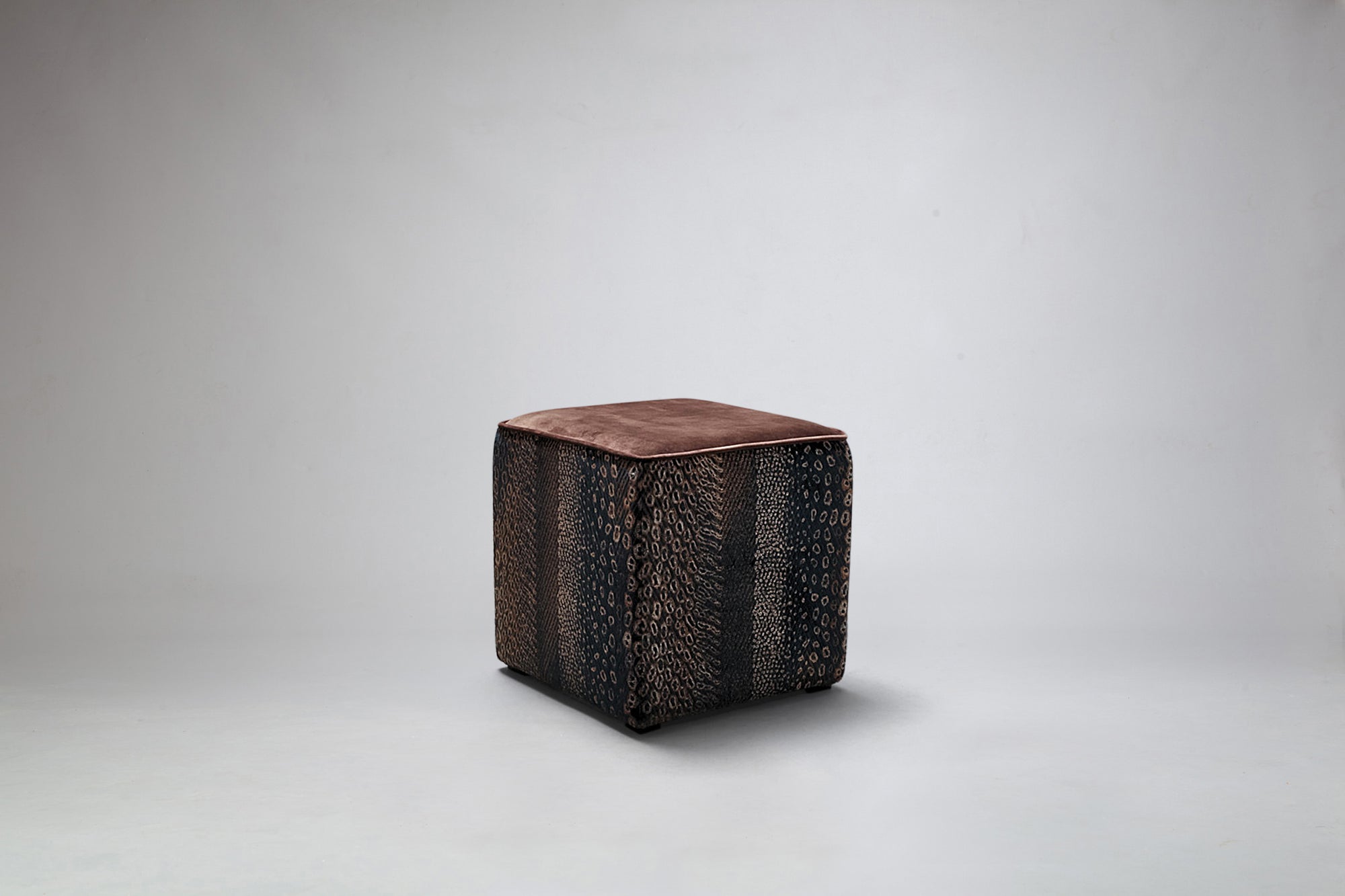 Jasper Occasional Stool with Piping Detail. 