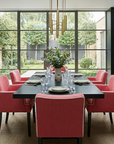 Mel Carver Dining Chair with Contrast Piping Detail in Dining Room Scene
