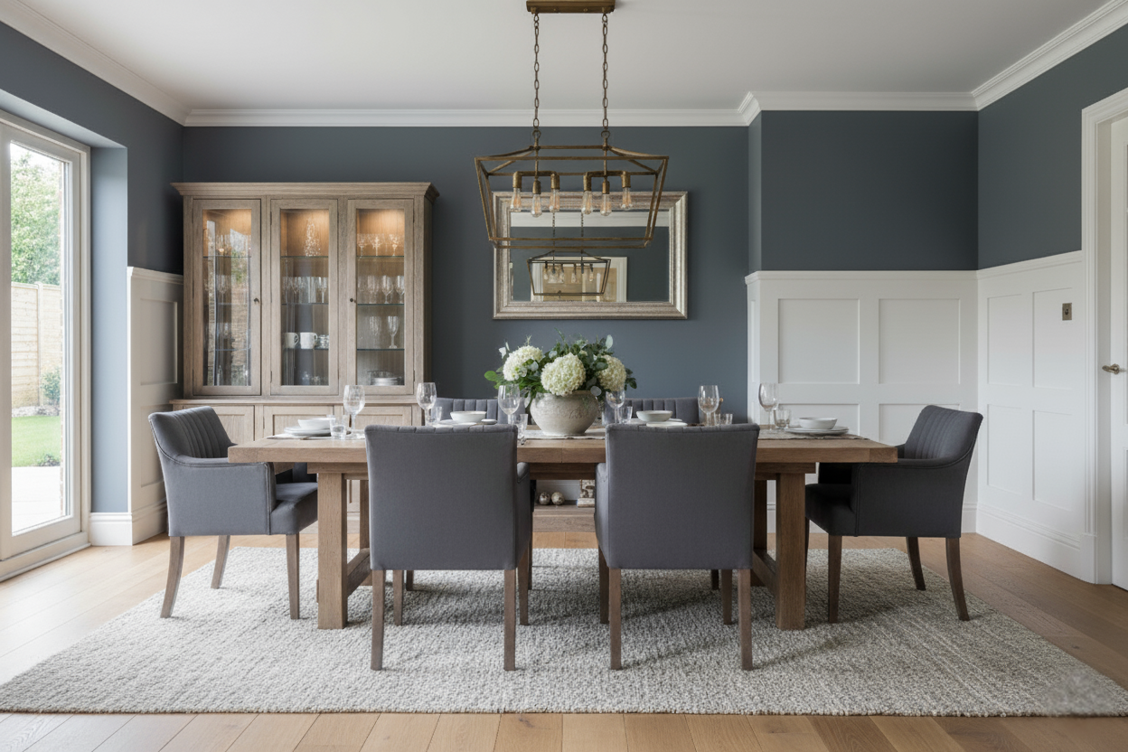 Mel Flute Back Carver Dining Chair In Dining Room