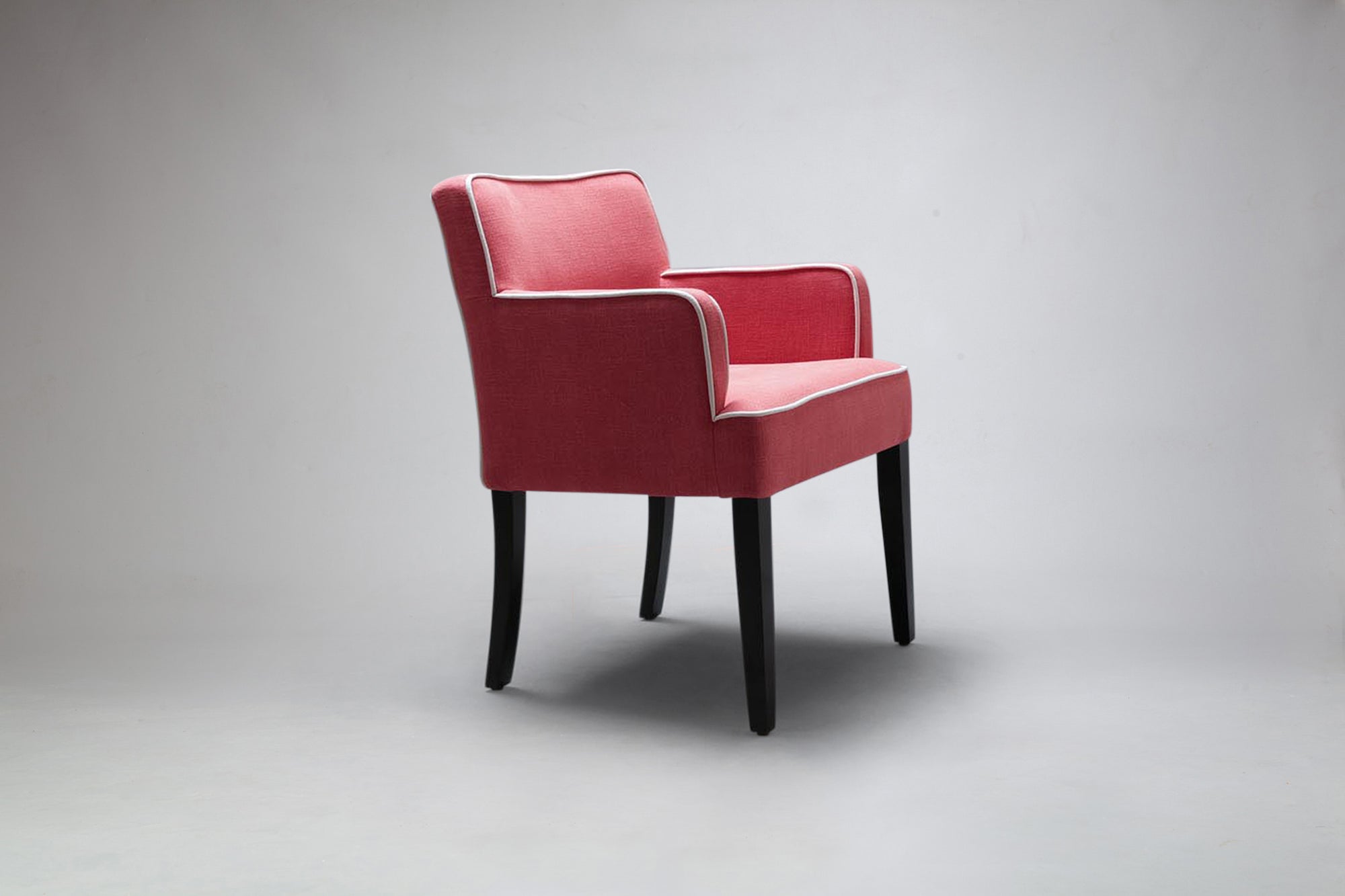 Side Profile Mel Carver Dining Chair Piping Detail 