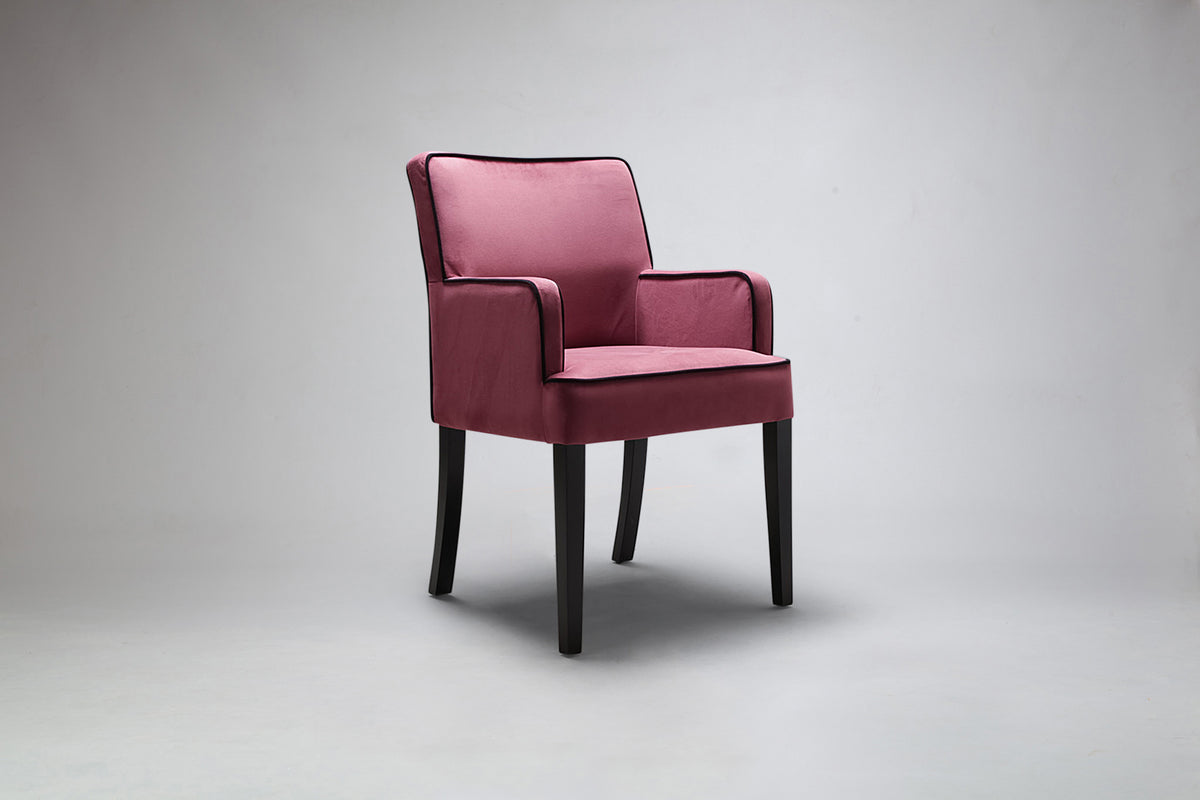 Mel Carver Dining Chair With Contrast Piping