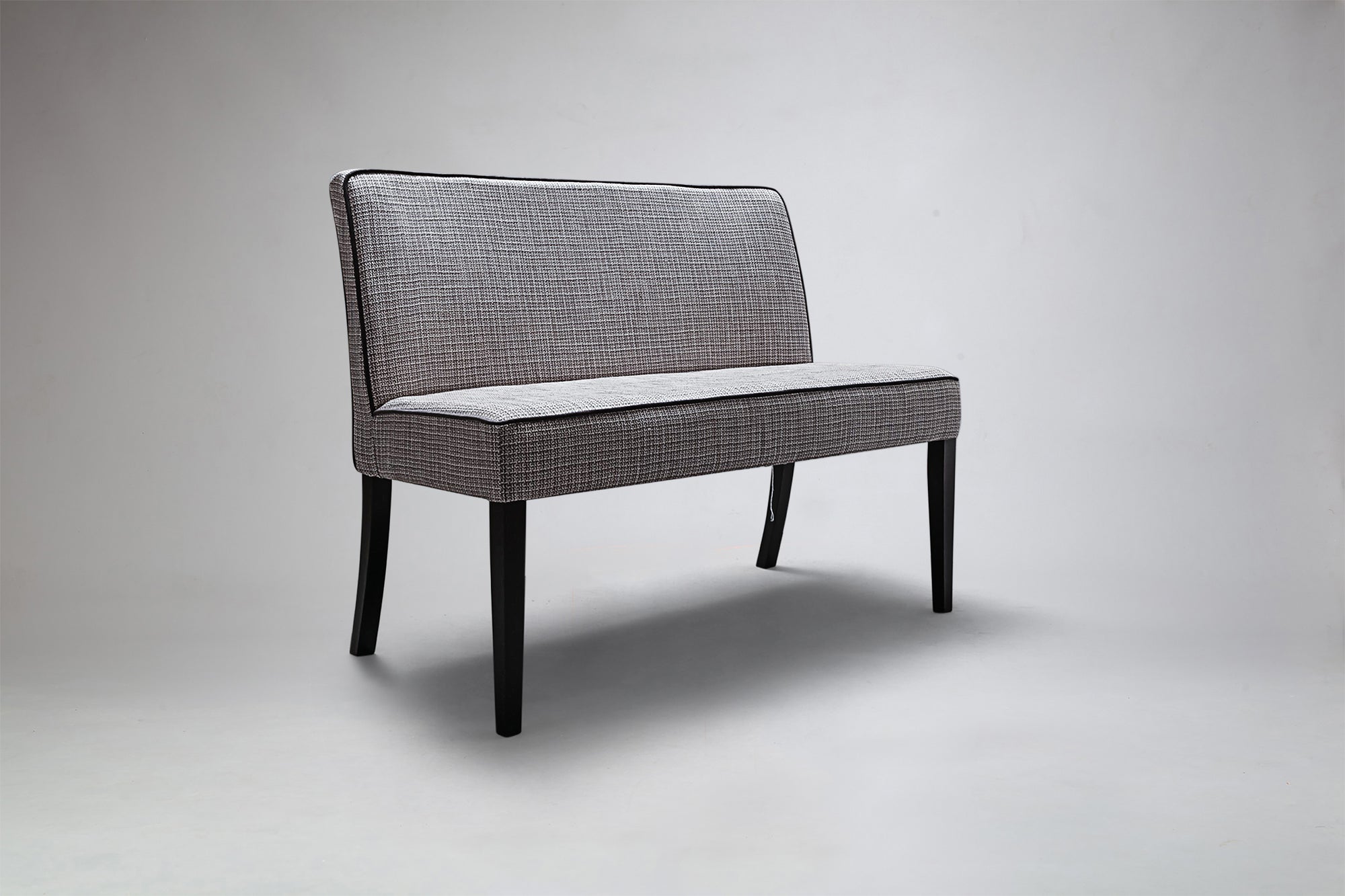 Mel High Back Dining Bench Side Front Angle