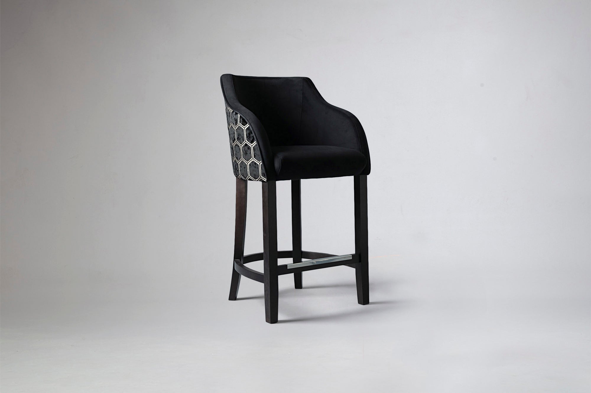Milan Carver Bar Stool in Combination Fabrics