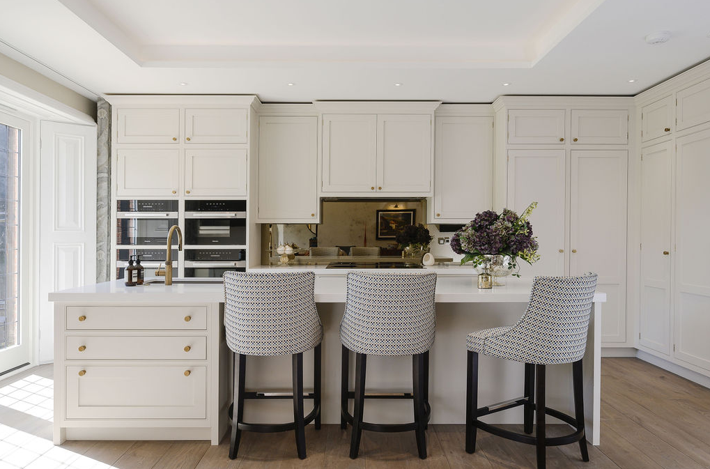 Milano Bar Stool at Kitchen Island