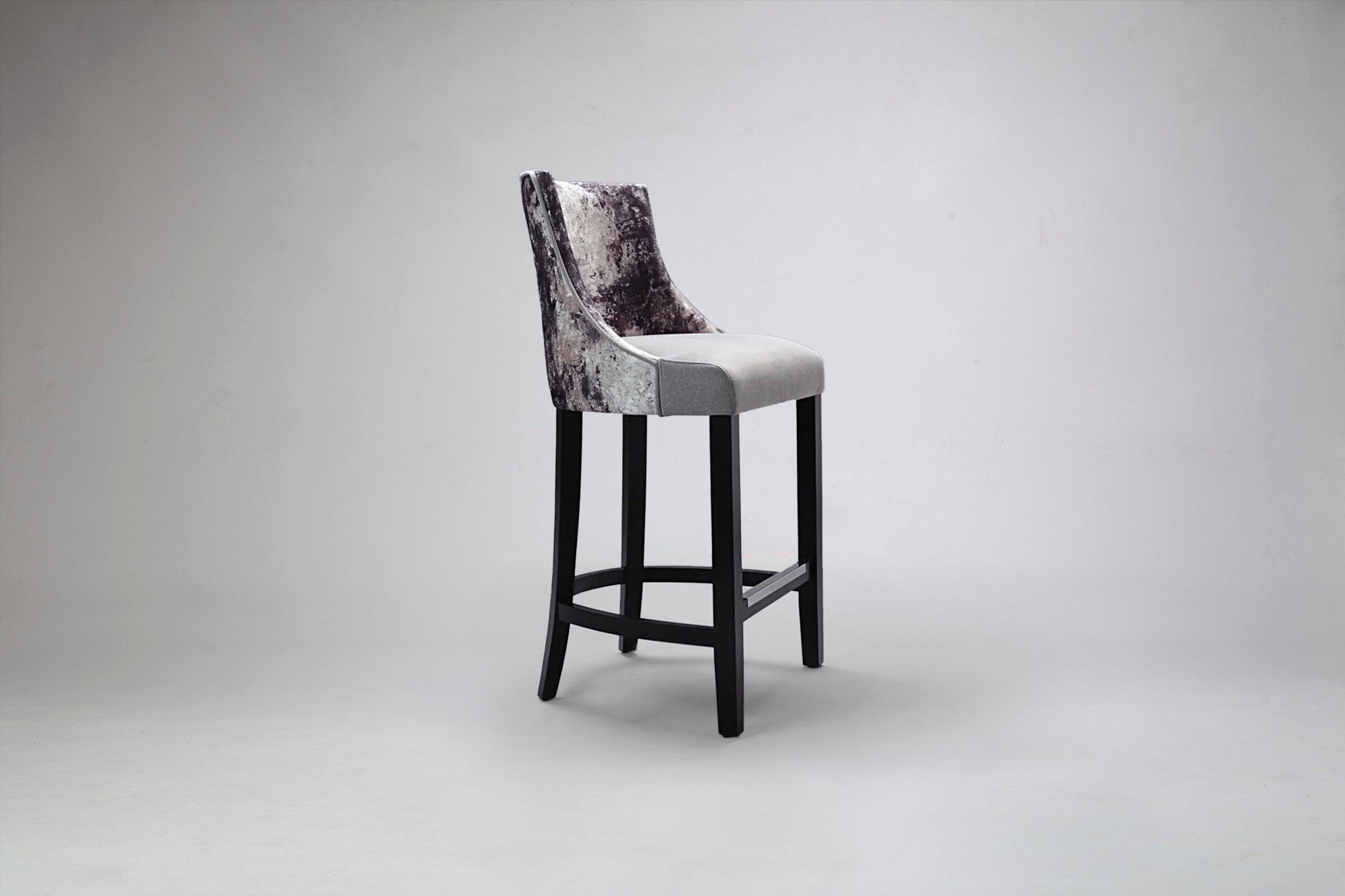 Milano Bar Stool Contrasting Fabrics