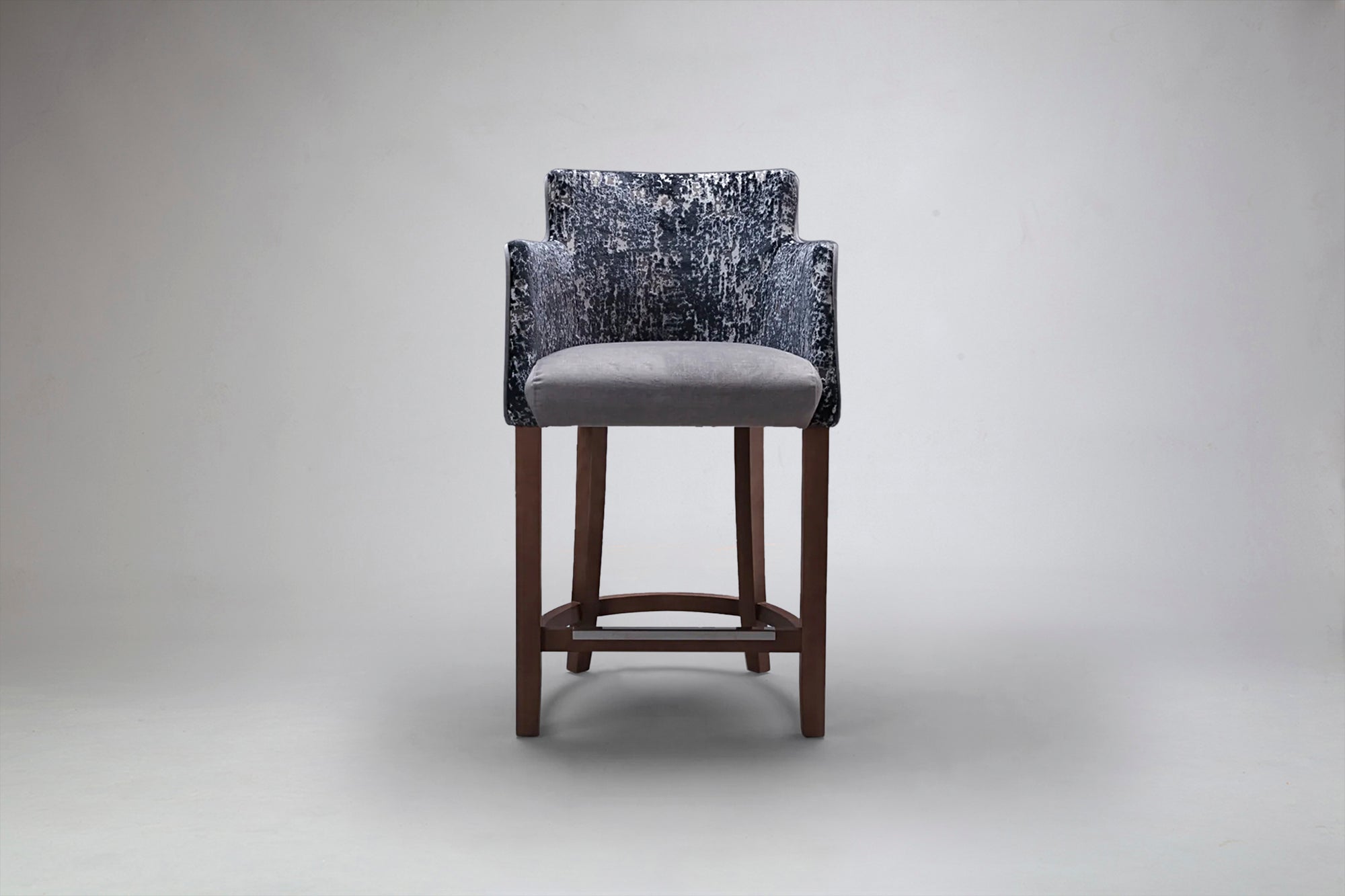 Milano Carver Bar Stool in Contrasting Fabrics