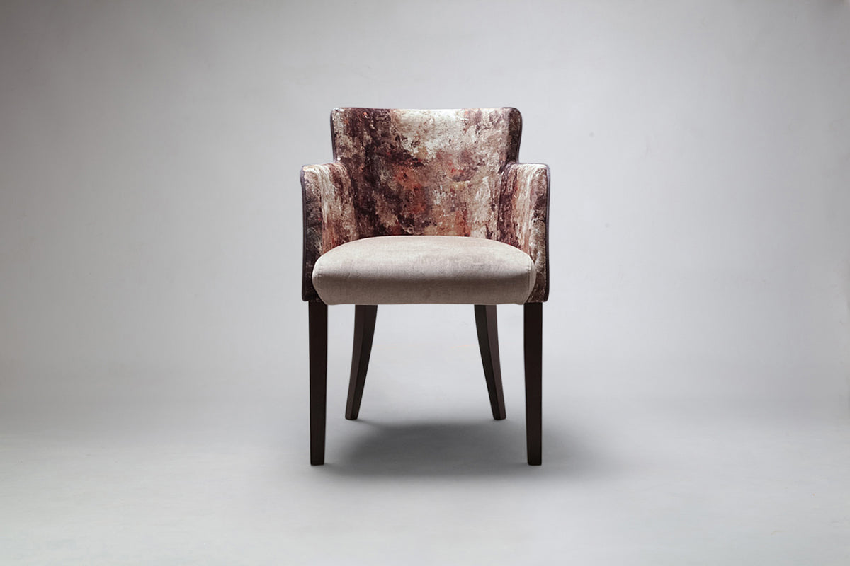 Milano Carver Dining Chair In Combination Fabrics