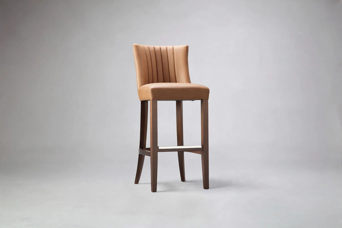 Milano Petite Flute Back Bar Stool - No Piping