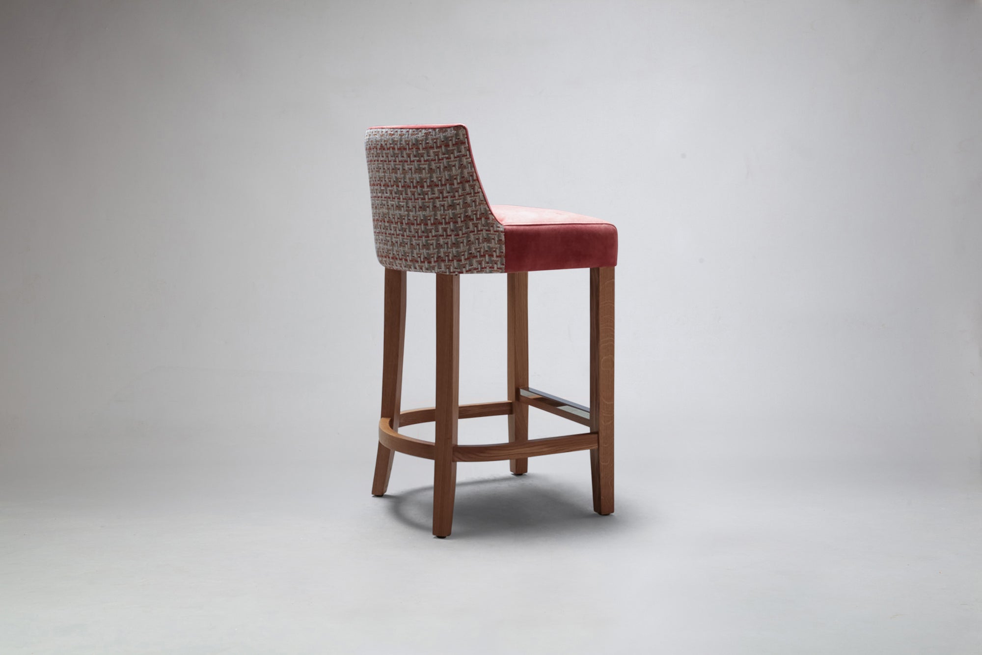 Milano Petite Low Back Bar Stool Combination Fabrics