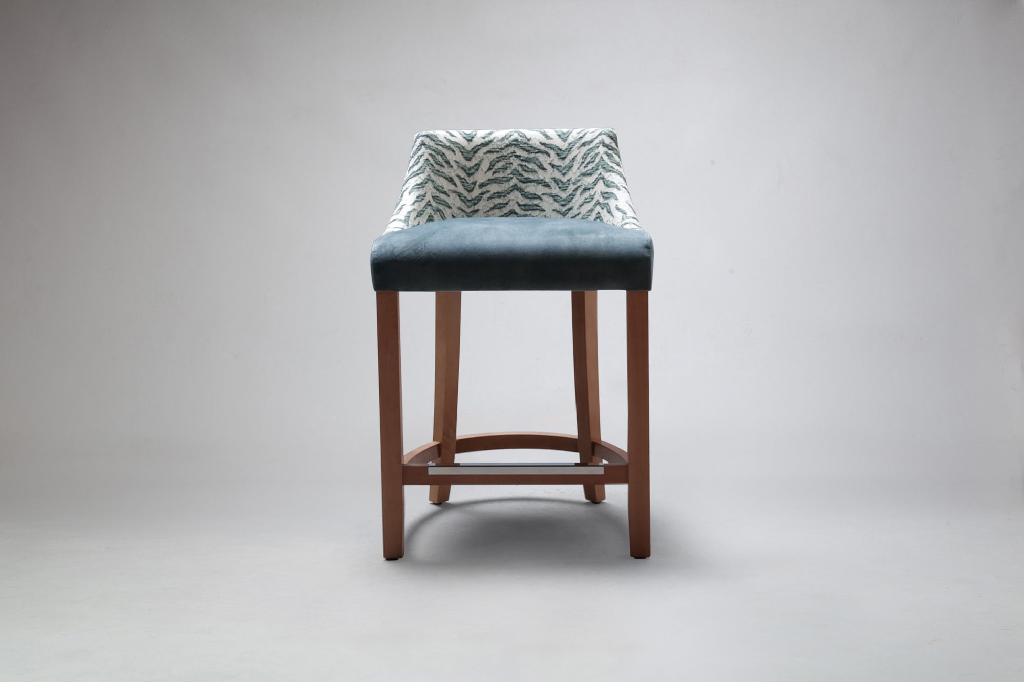 Milano Low Back Bar Stool in Combination Fabrics