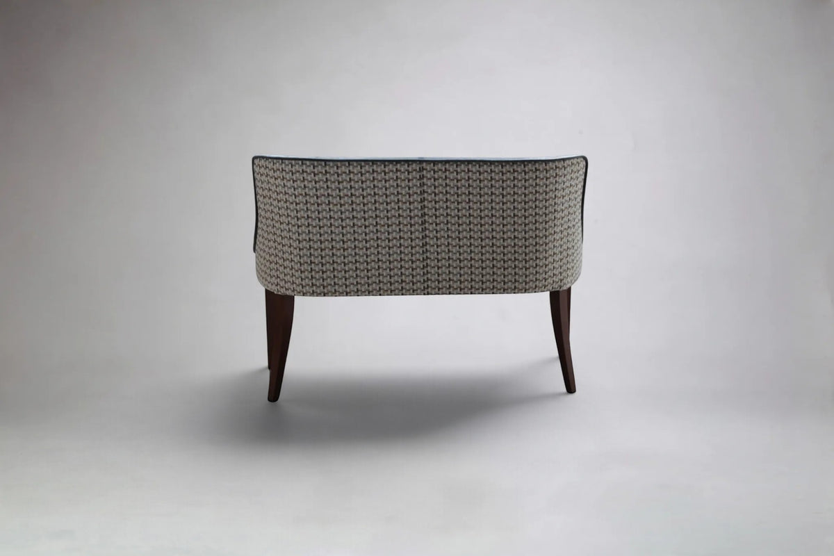 Milano 2 Seat Dining Bench Rear View