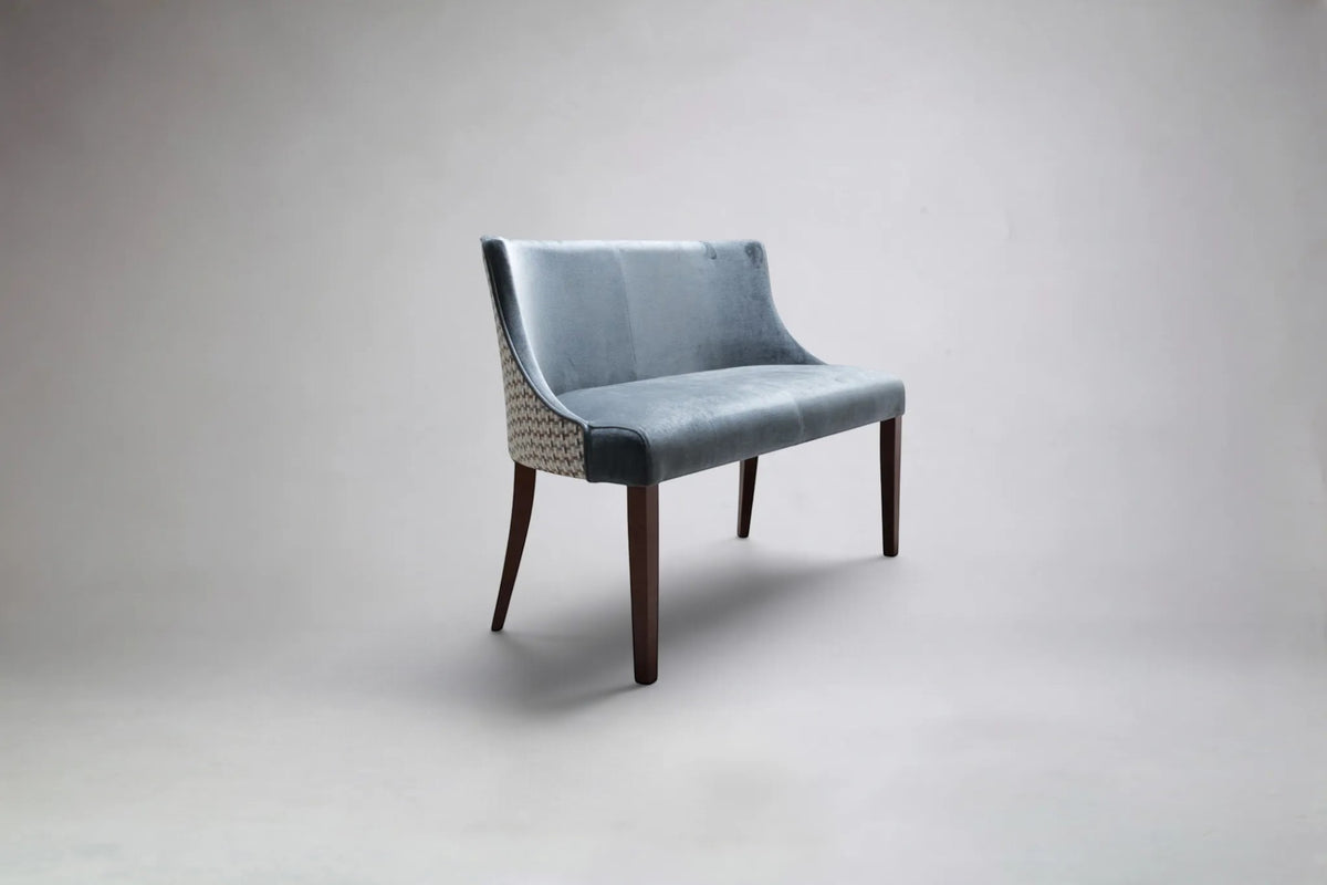 Milano 2 Seat Dining Bench Front Side View