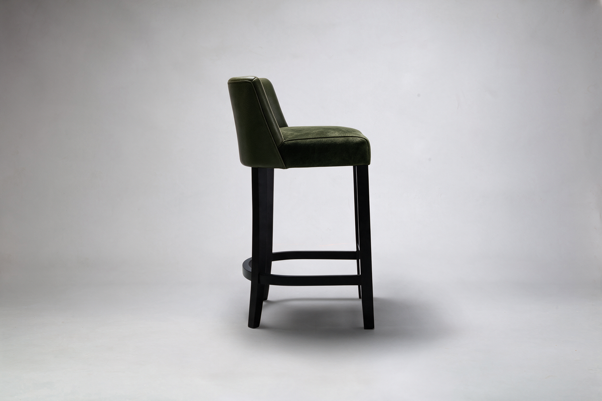 Milano Petite Flute Low Back Bar Stool Side View