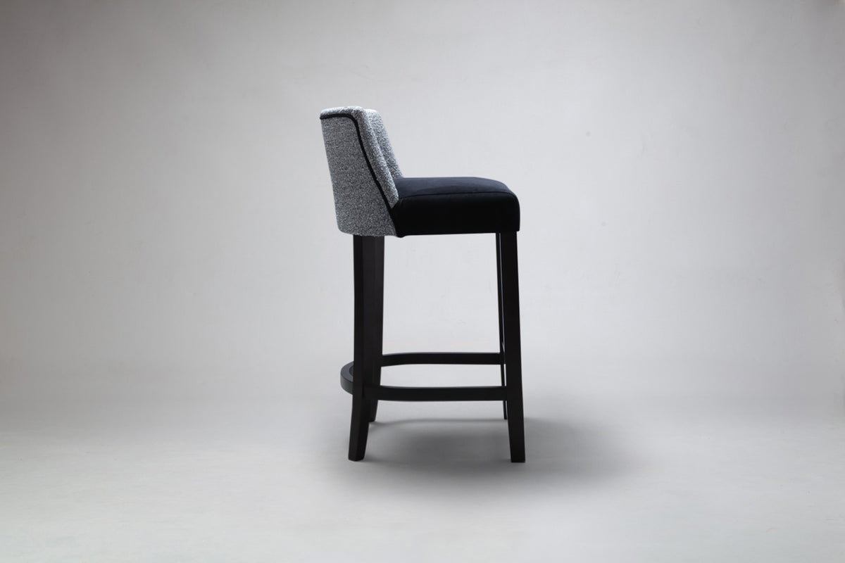 Milano Petite Flute Low Back Bar Stool Side View