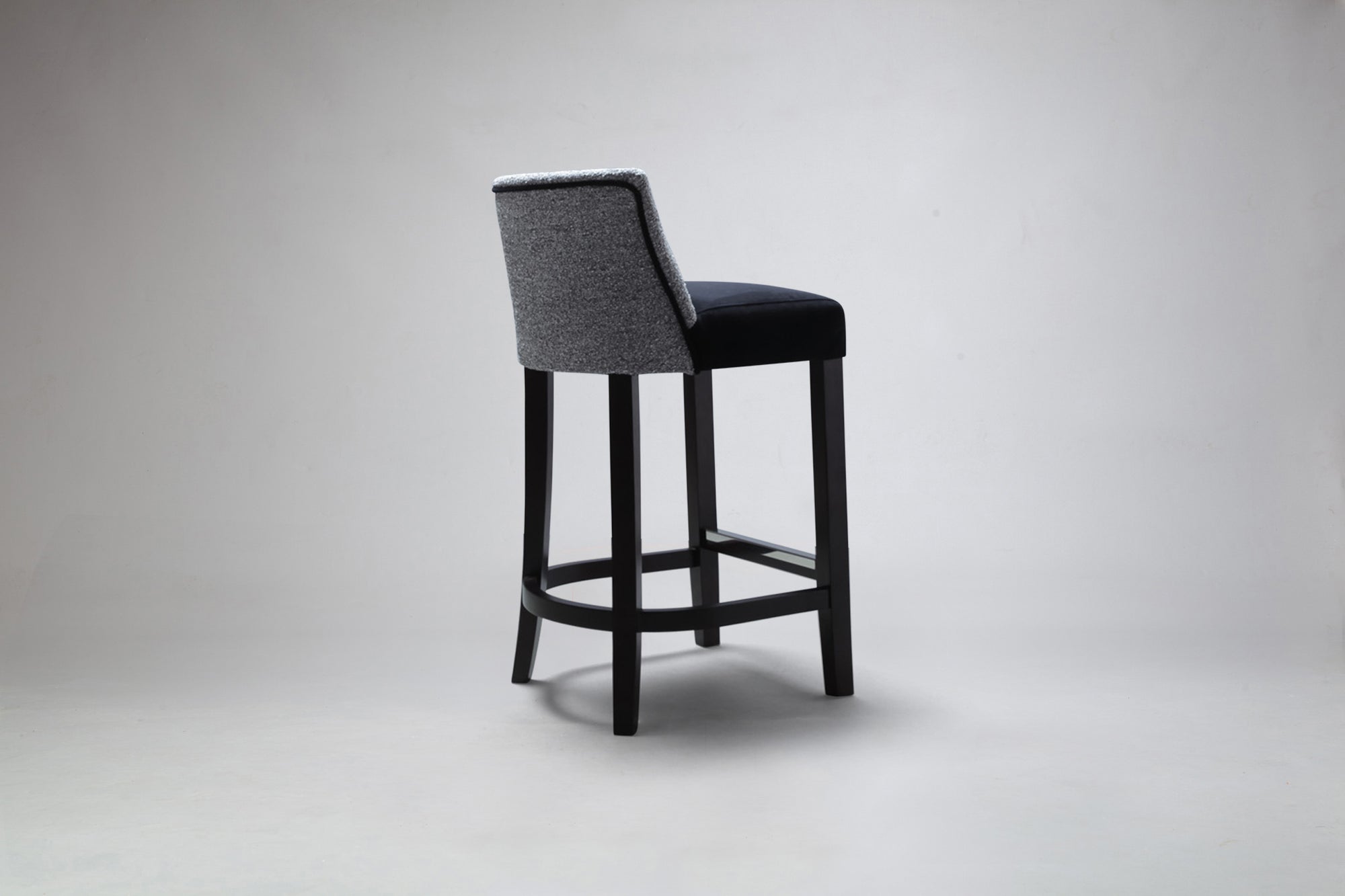 Milano Petite Flute Low Back Bar Stool in Combination Fabrics