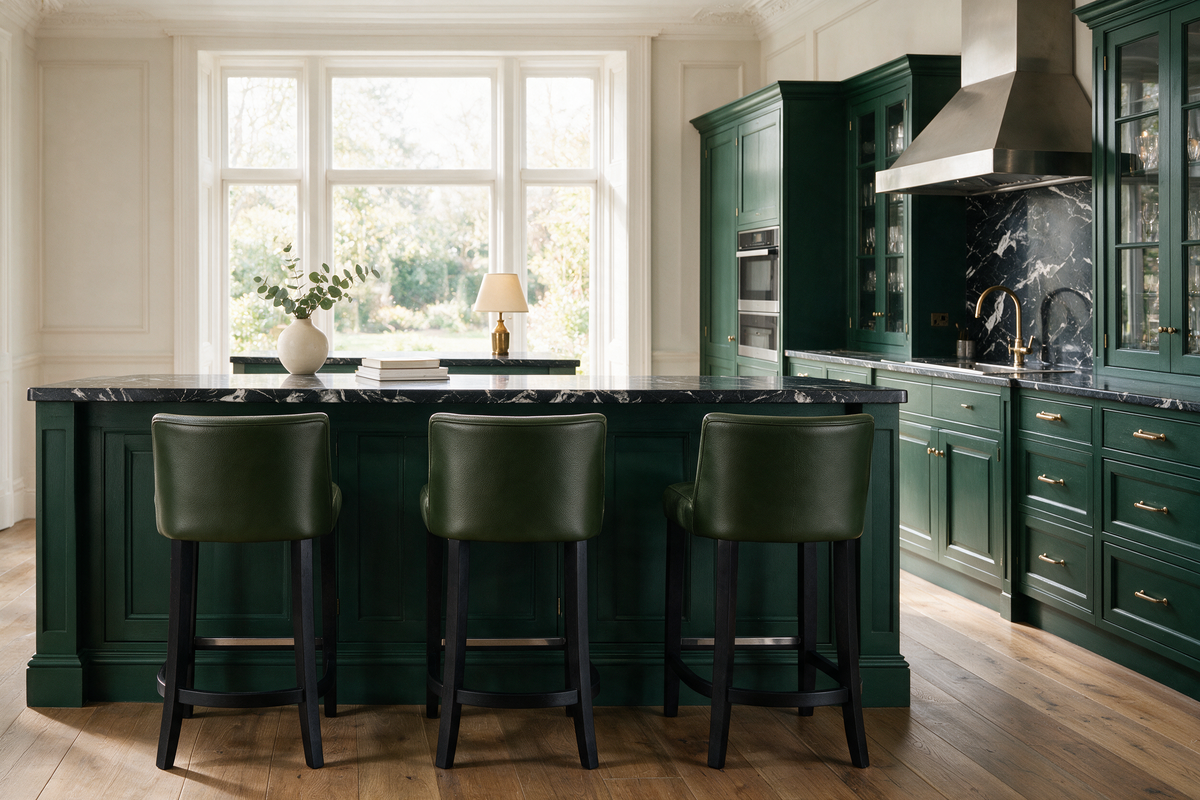 Milano Petite Flute Low Back Bar Stool Kitchen Scene