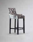 Ollie Curve Button Back Bar Stool