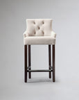 Ollie Curve Button Back Bar Stool