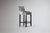 Ollie Curve Back Button Bar Stool Side Rear Angle