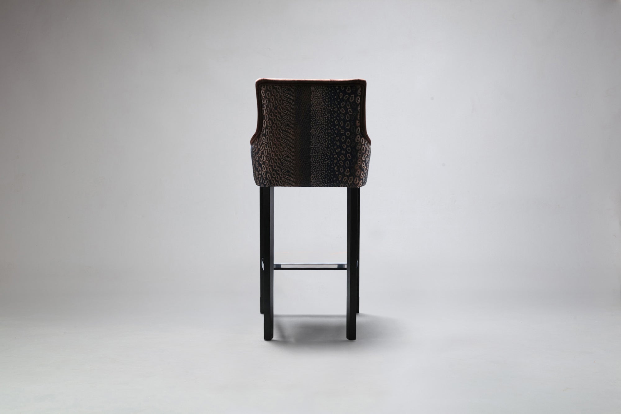 Ollie Curve Button Back Bar Stool Rear View