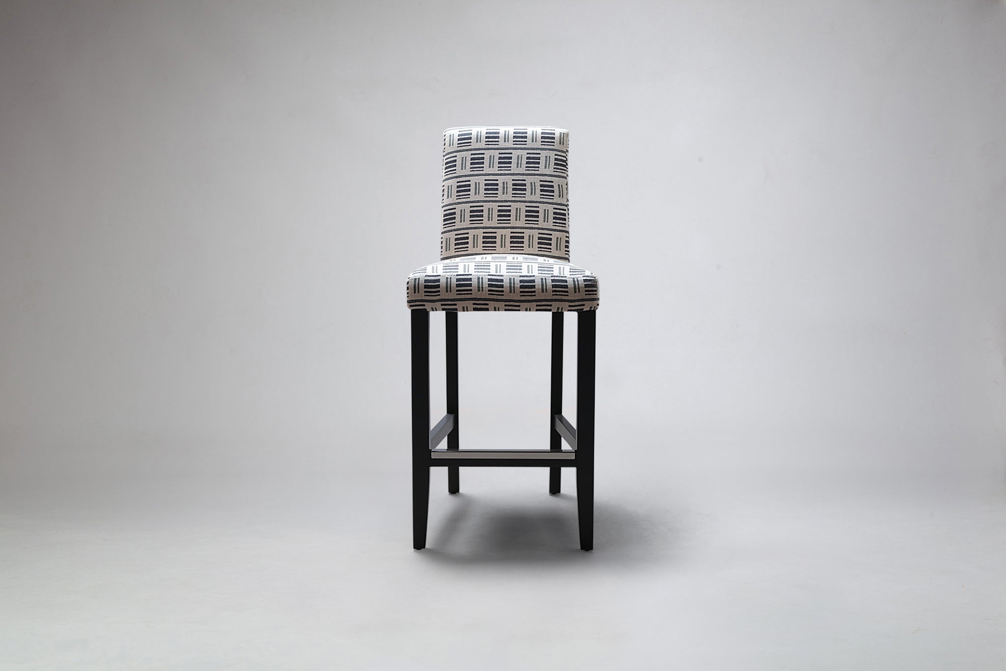 Paris Bar Stool in Geometric Fabric