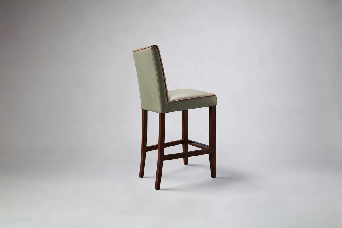 Paris Button Back Bar Stool Piping Rear View
